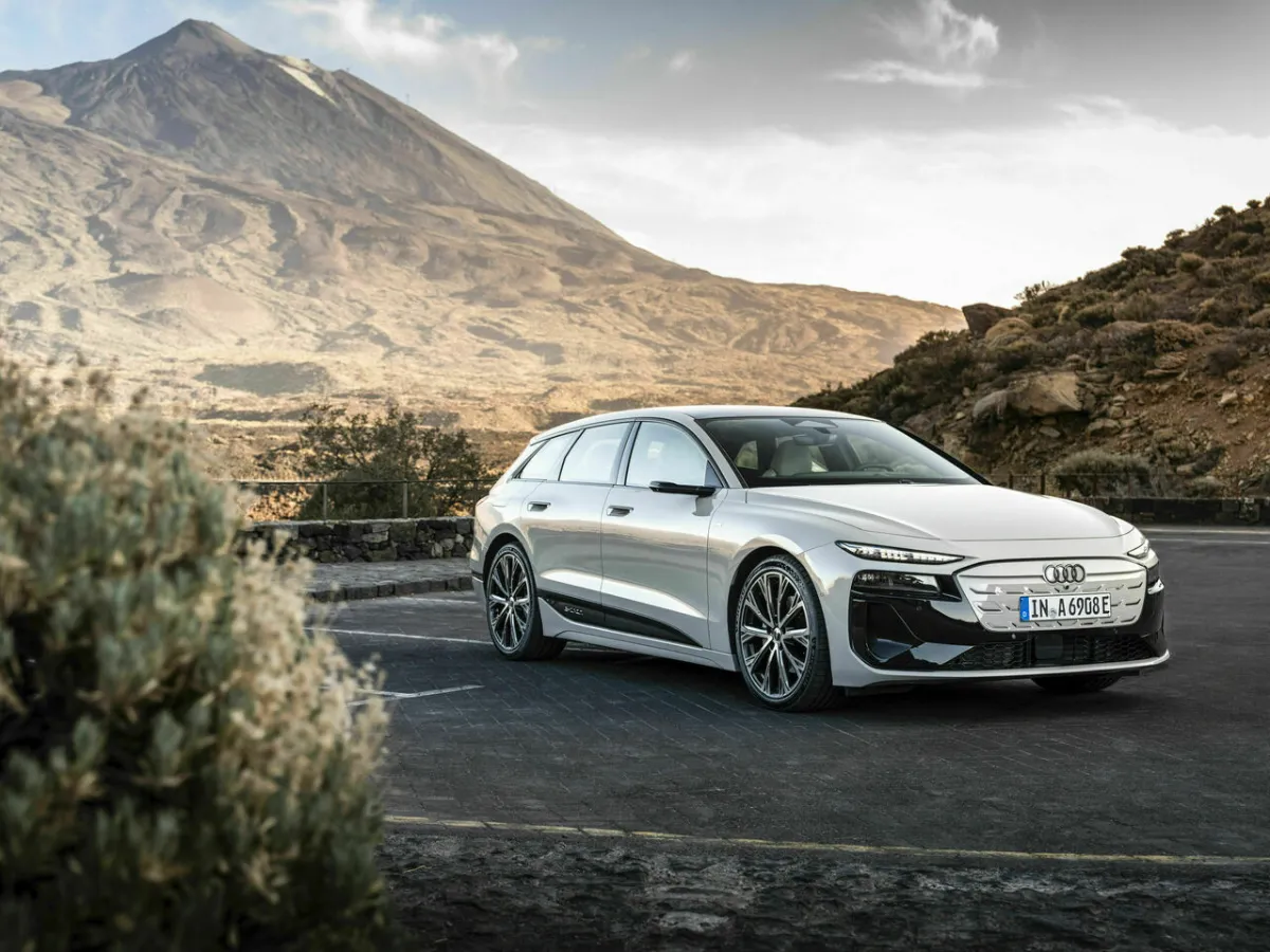 Audi A6 Avant e-tron na horskej ceste