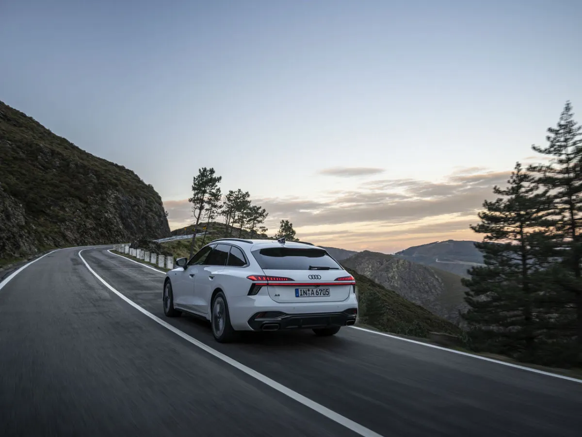 Audi A6 Avant on a winding road