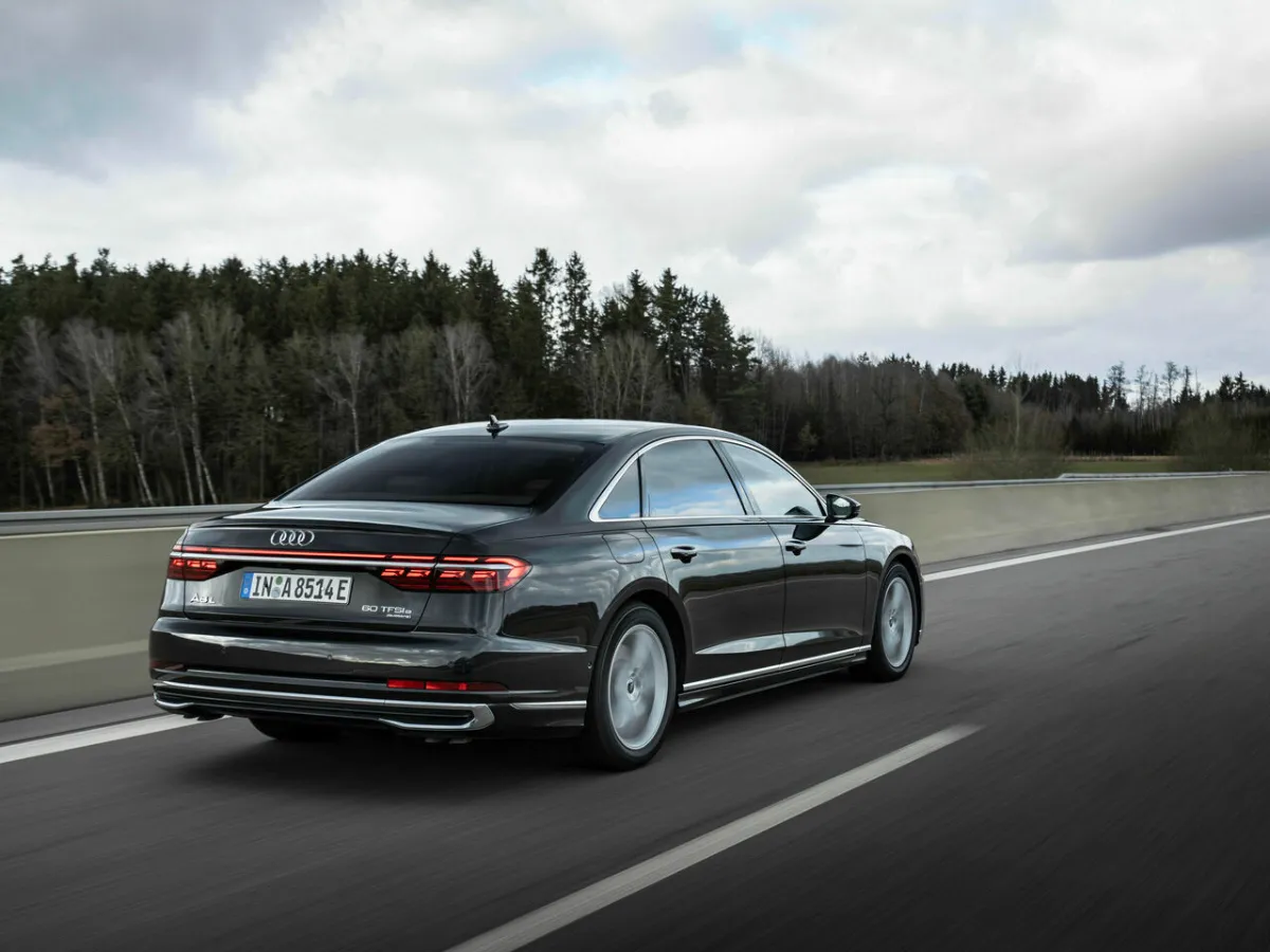 Audi A8 on the move