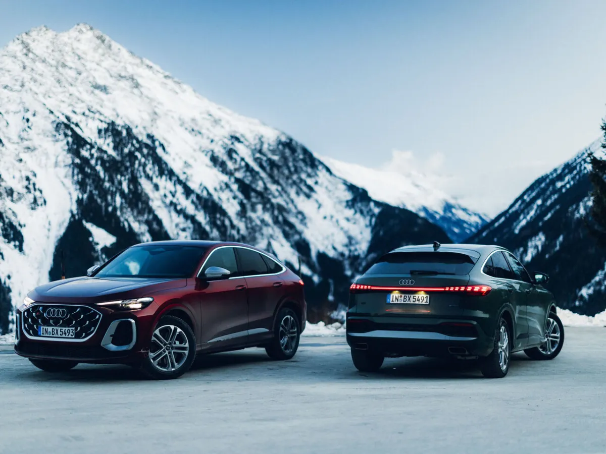 Audi Q5 Sportback zwischen verschneiten Bergen