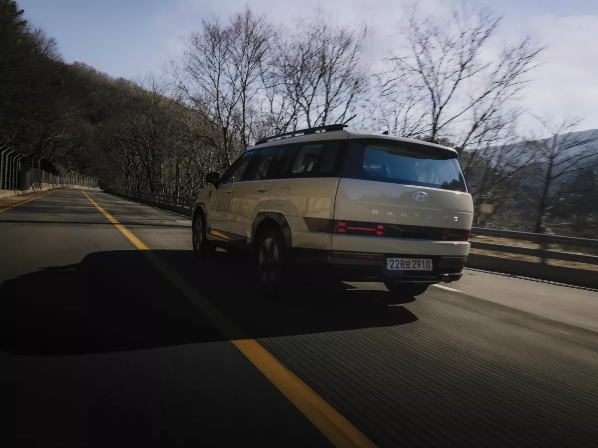 Hyundai Santa Fe zozadu za jazdy