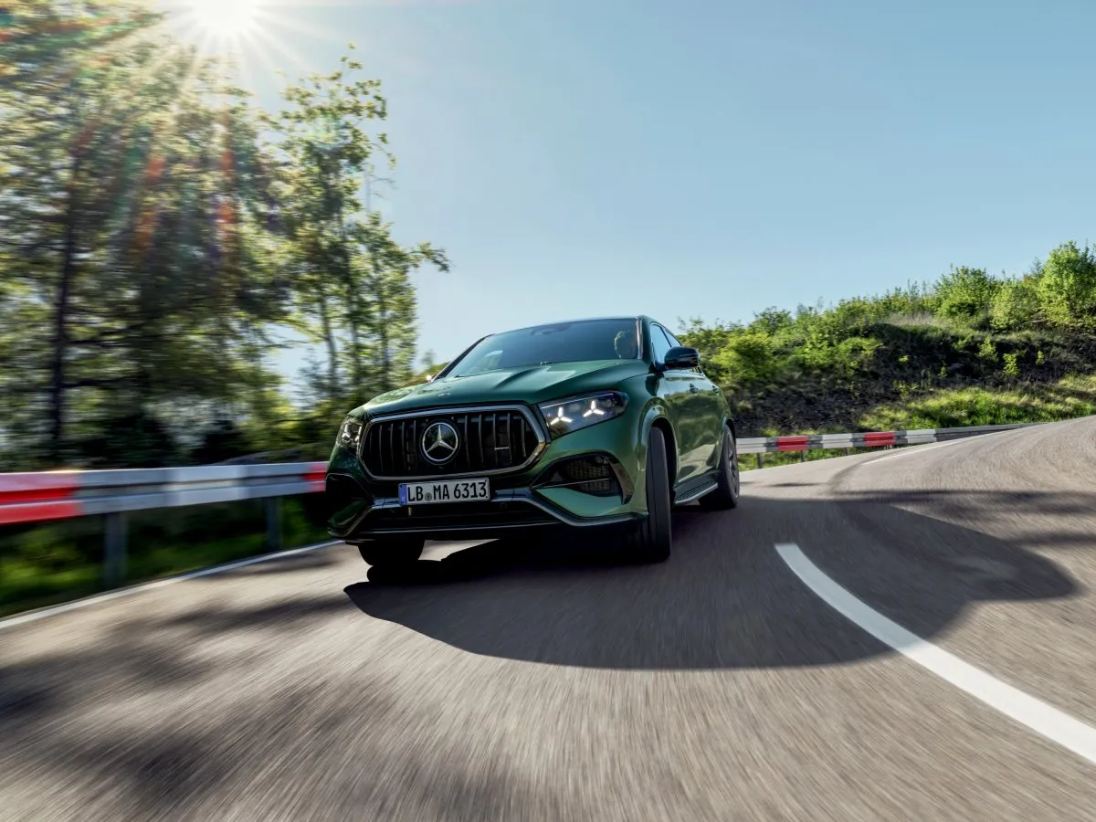 Mercedes-AMG GLE Coupé on a forest road