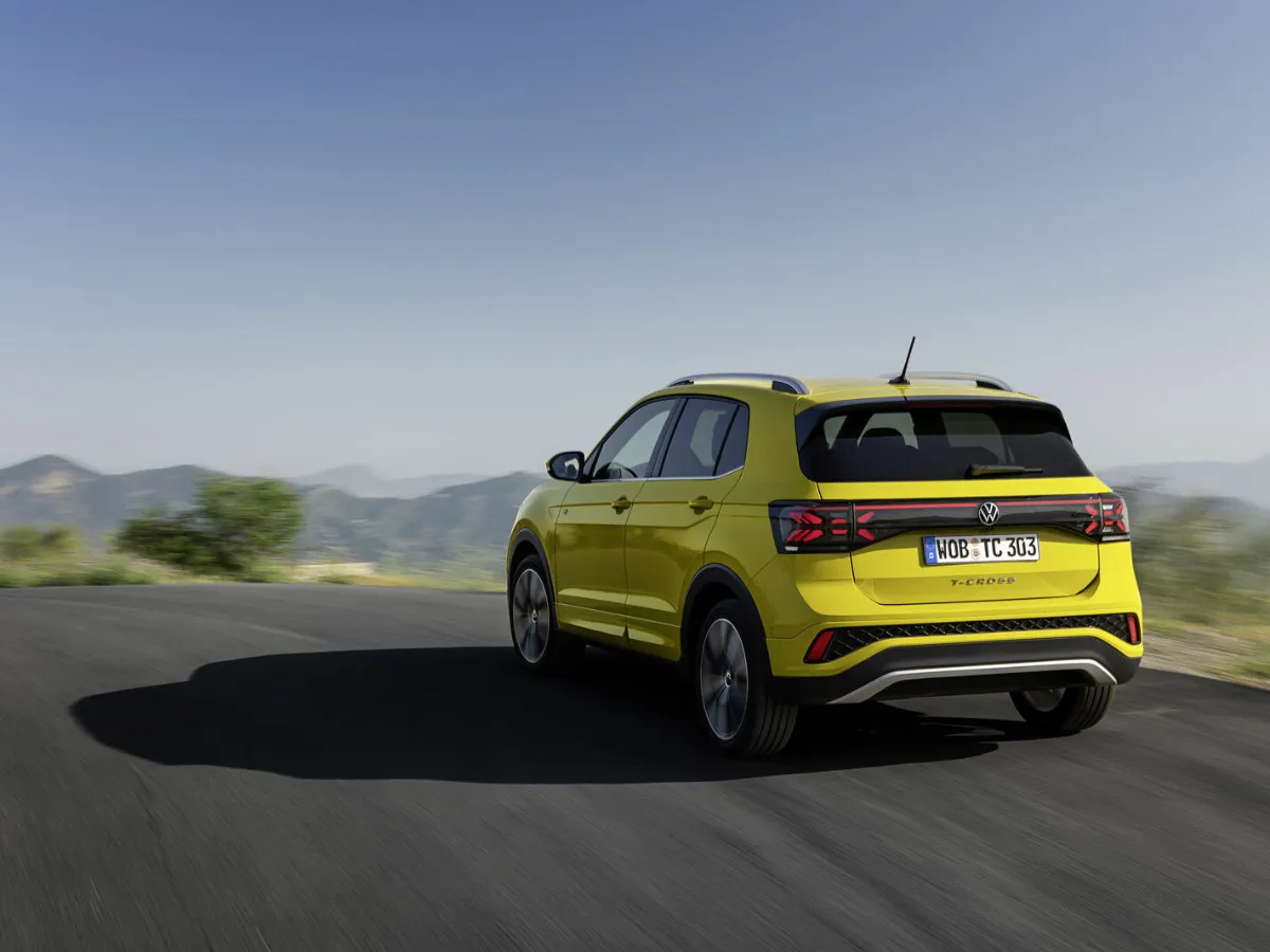 Volkswagen T-Cross from the rear