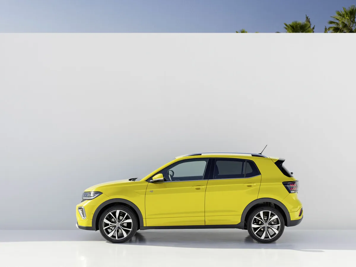 Volkswagen T-Cross side view, studio