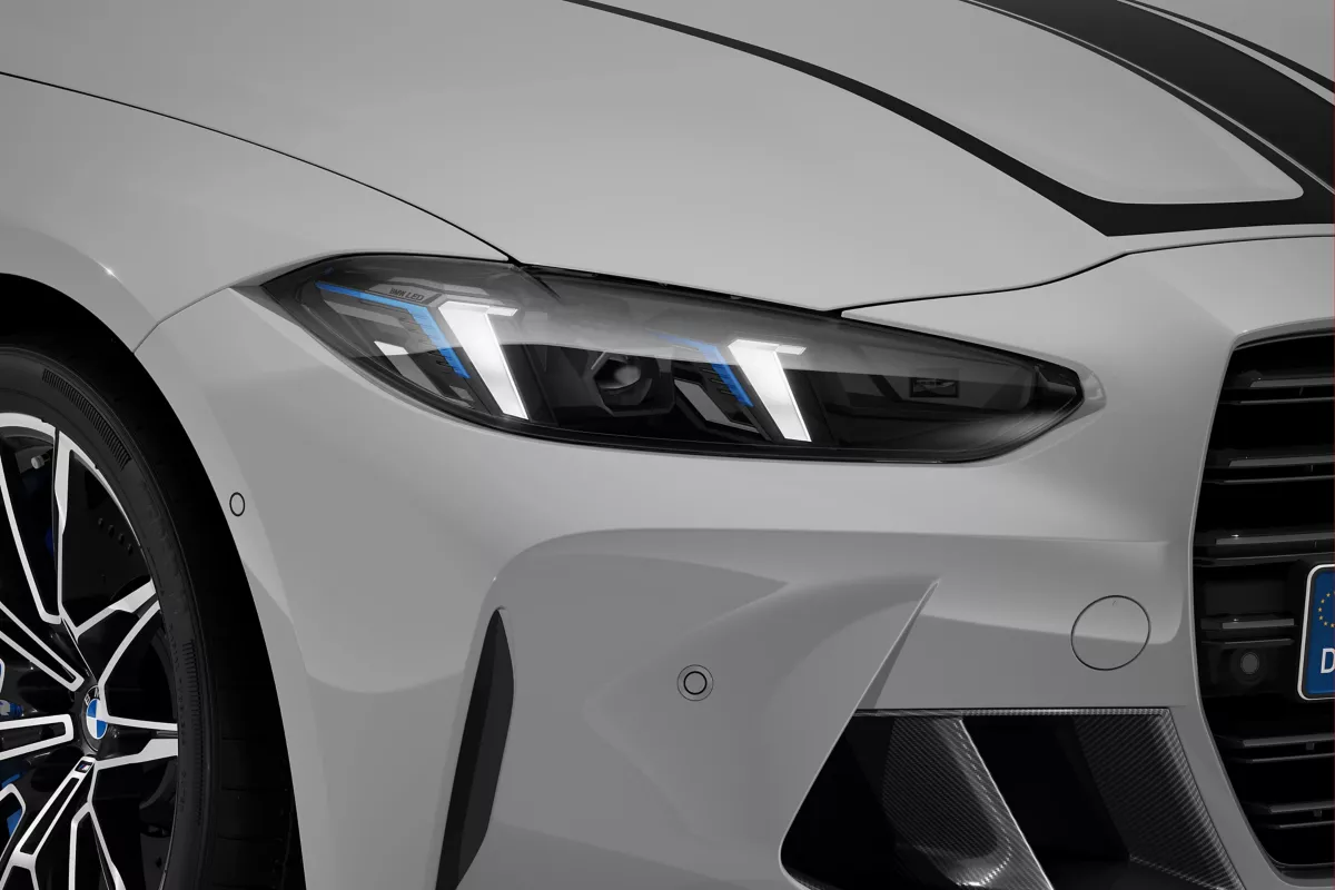 BMW M4 Scheinwerfer, Nahaufnahme