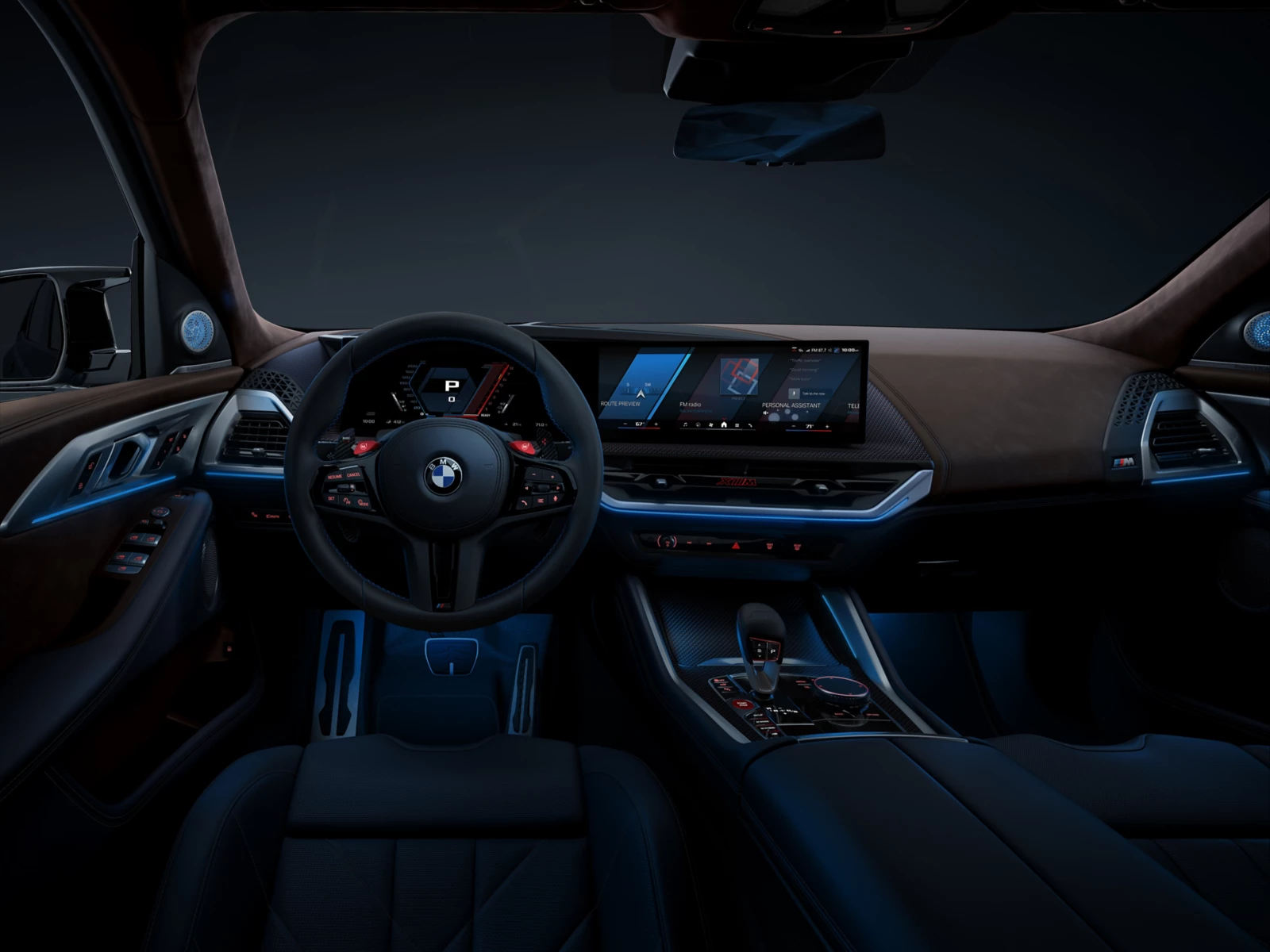 Interiér BMW XM – Curved Display a prístrojová doska